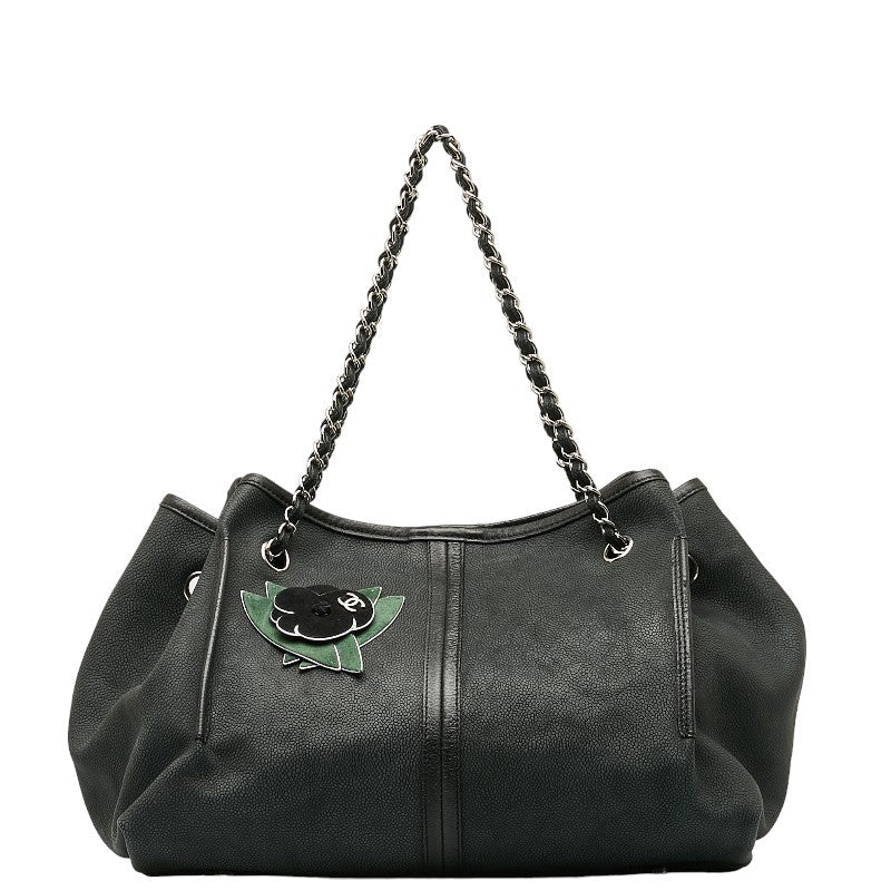 Top Quality Chanel Shoulder Bag Leather/Nuback Black Green  and Gentlemen