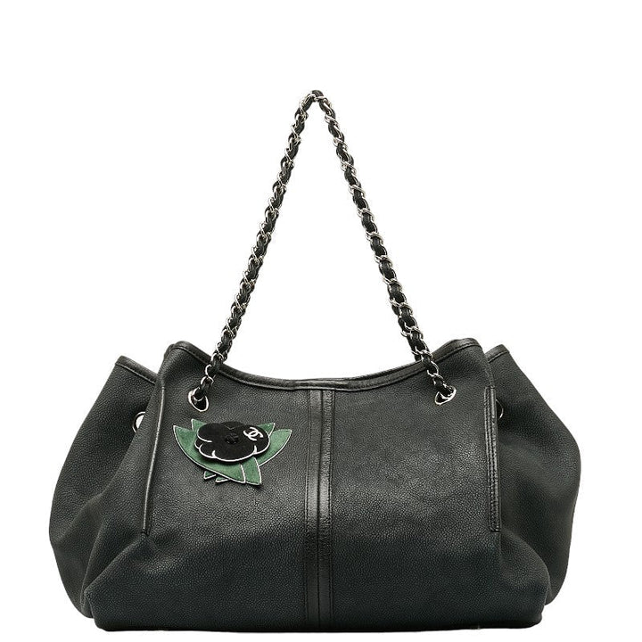 Top Quality Chanel Shoulder Bag Leather/Nuback Black Green  and Gentlemen