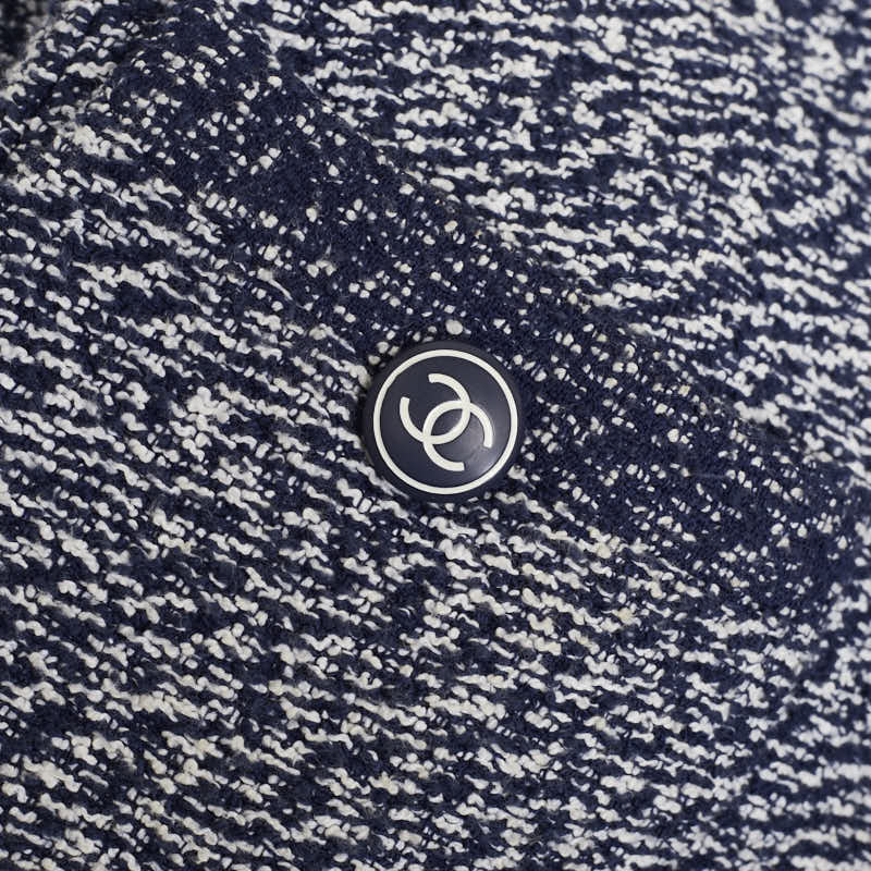 Top Quality Chanel Top Quality Chanel P08686V05287 Cotton/Wool/Nylon Navi White  Navi