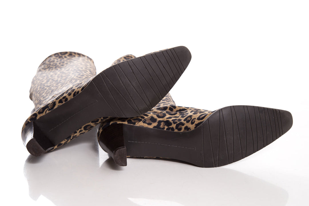 Vaneli Leopard Print Boots SZ 10