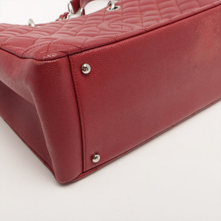 Top Quality Chanel Matrasse Caviar S Chantrotot Bag Red Silver Gold