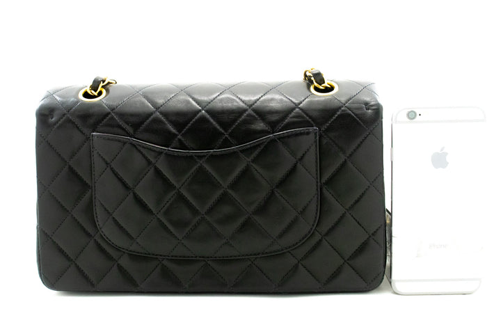 Top Quality Chanel Classic Double New 10" Chain Shoulder Bag Black Lambskin