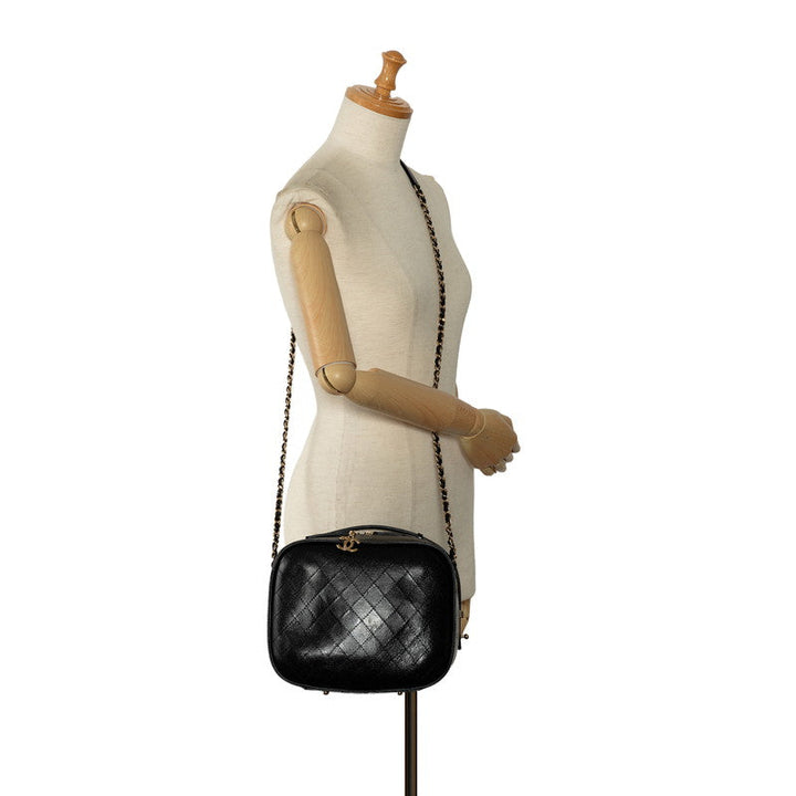 Top Quality Chanel Bicolore Chain Handbag Black G Leather  Chanel