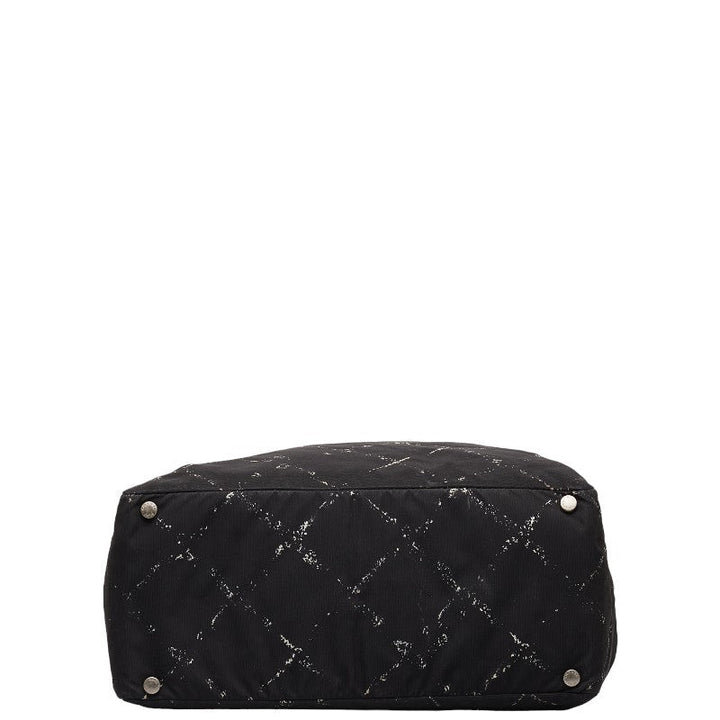 Top Quality Chanel  Travel Line Handbag Tote Bag Black Nylon Canvas  Chanel