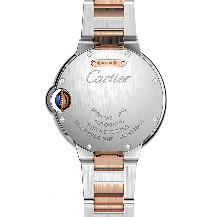 Ballon Bleu de Cartier Rose Gold & Steel 33mm Watch W2BB0032