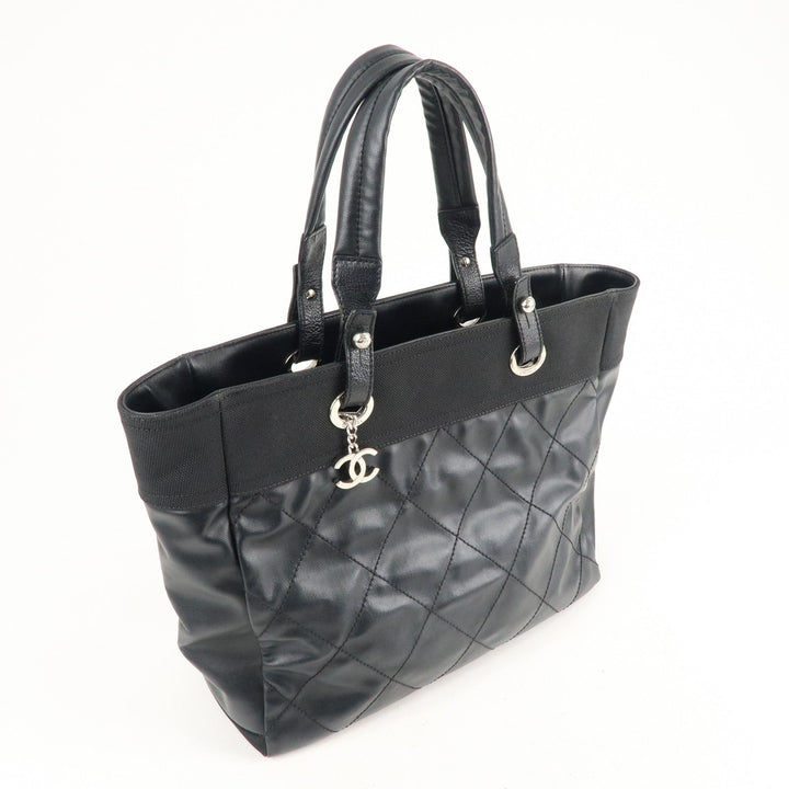 Top Quality Chanel Paris Biarritz MM Coated Canvas Leather Tote Bag A34209