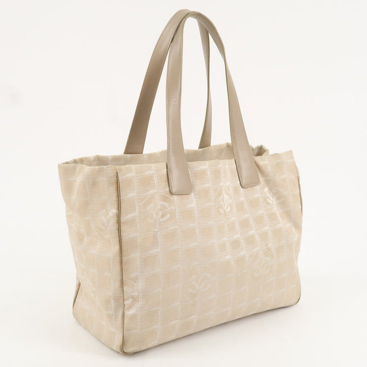 Top Quality Chanel New Travel Line Nylon Jacquard Leather Tote Bag A15991