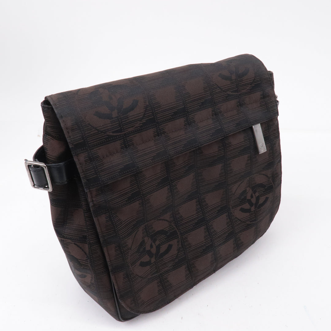 Top Quality Chanel New Travel Line Nylon Jacquard Leather Shoulder Bag A29347