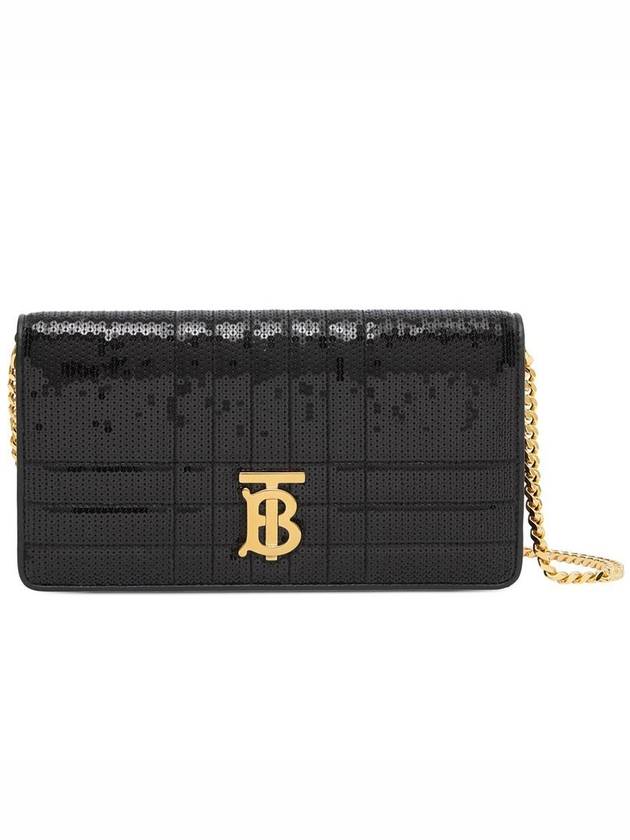 Burberry WoMen's Lola Sequin Chain Shoulder Bag Black