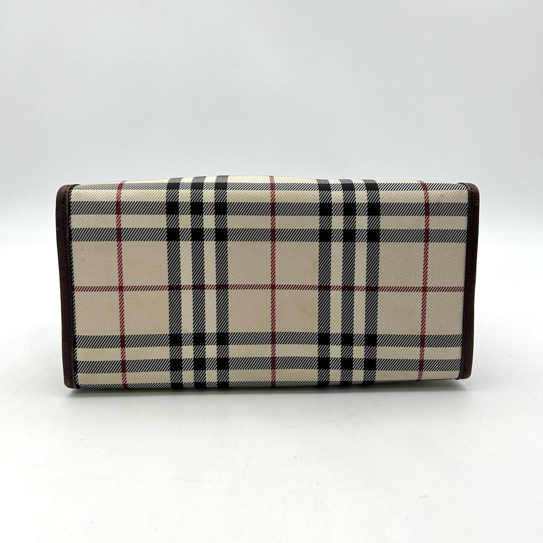 Burberry Leather Trimmed PVC Handle Bag - Neutrals Handle Bags, Handbags bb5517bb