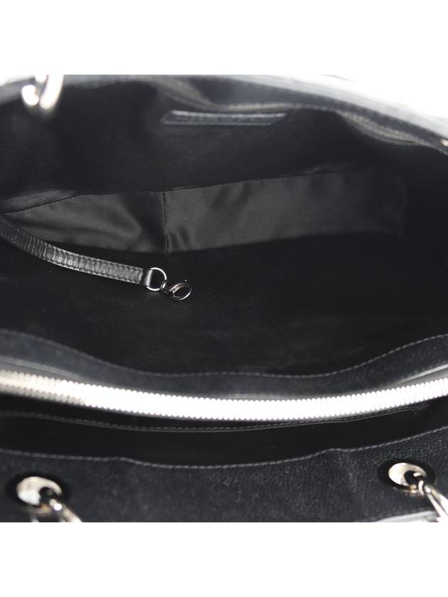 A50995 Caviar Grand Shopping silver shoulder bag 34090K 2 Chanel