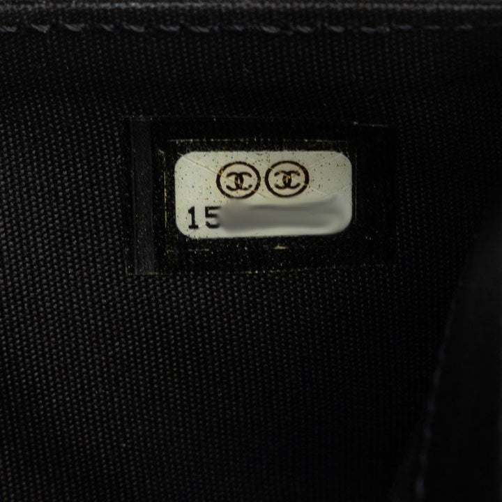 Top Quality Chanel Double Folded Wallet Caviar Skin Black Lady Frog
