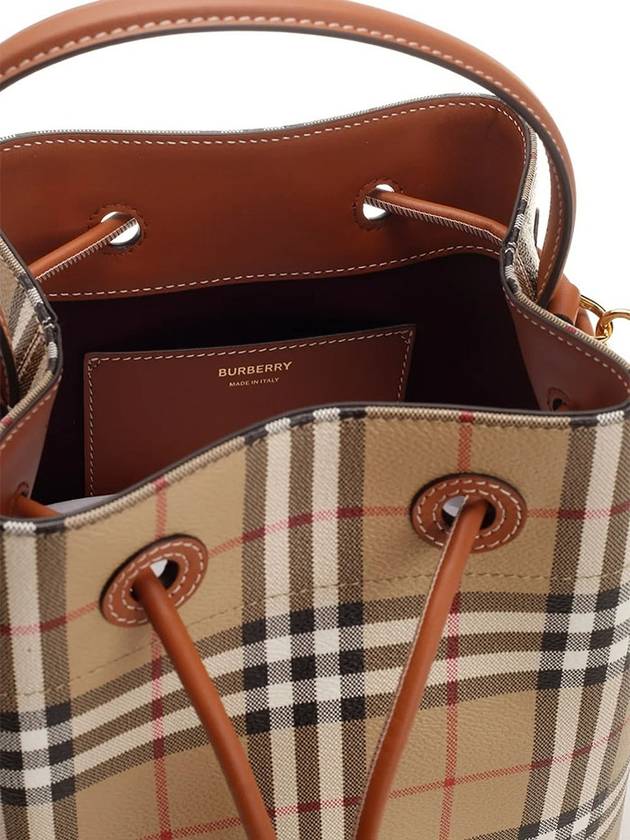 Burberry TB Check Print Small Bucket Bag Archive