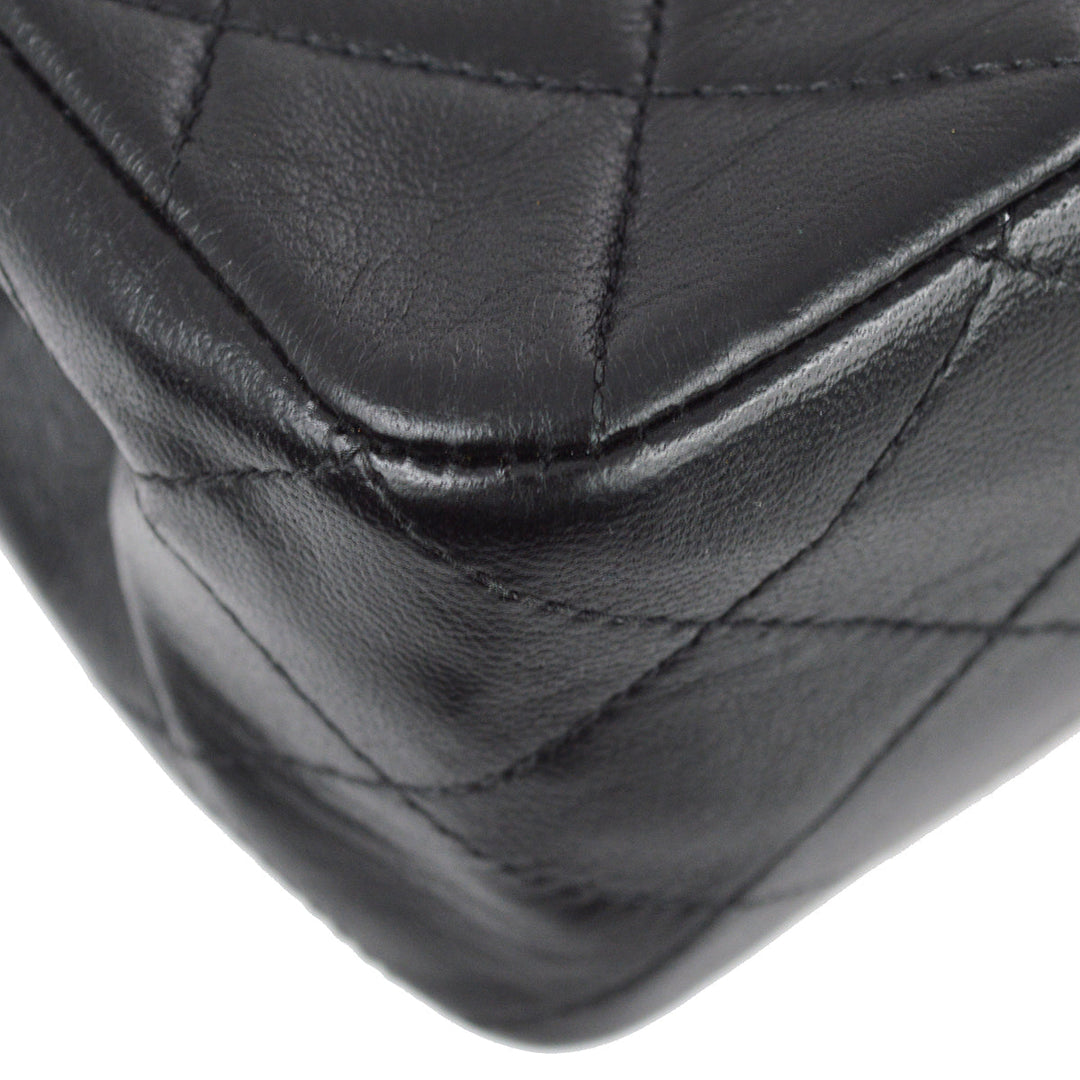 Top Quality Chanel 1991-1994 Classic Double Flap Medium Black Lambskin