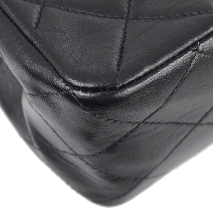 Top Quality Chanel 1991-1994 Classic Double Flap Medium Black Lambskin