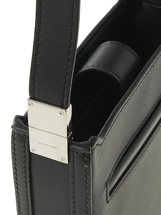 Burberry Olympia Embossed Logo Mini Leather Cross Bag Black