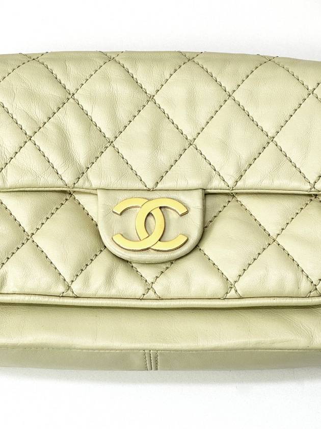 11th Yellow Big CC Quilted Weave Shoulder Crossbag 2VCHB30763 Chanel