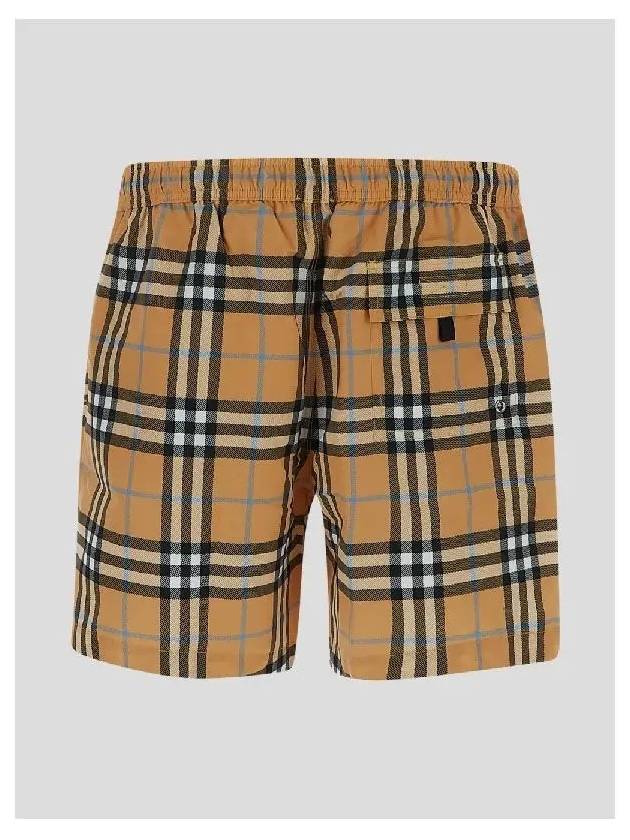 Burberry Check Drawstring Swim Shorts Orange