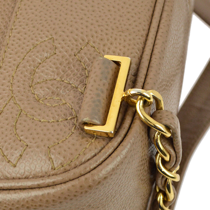 Top Quality Chanel * Brown Caviar Triple CC Backpack