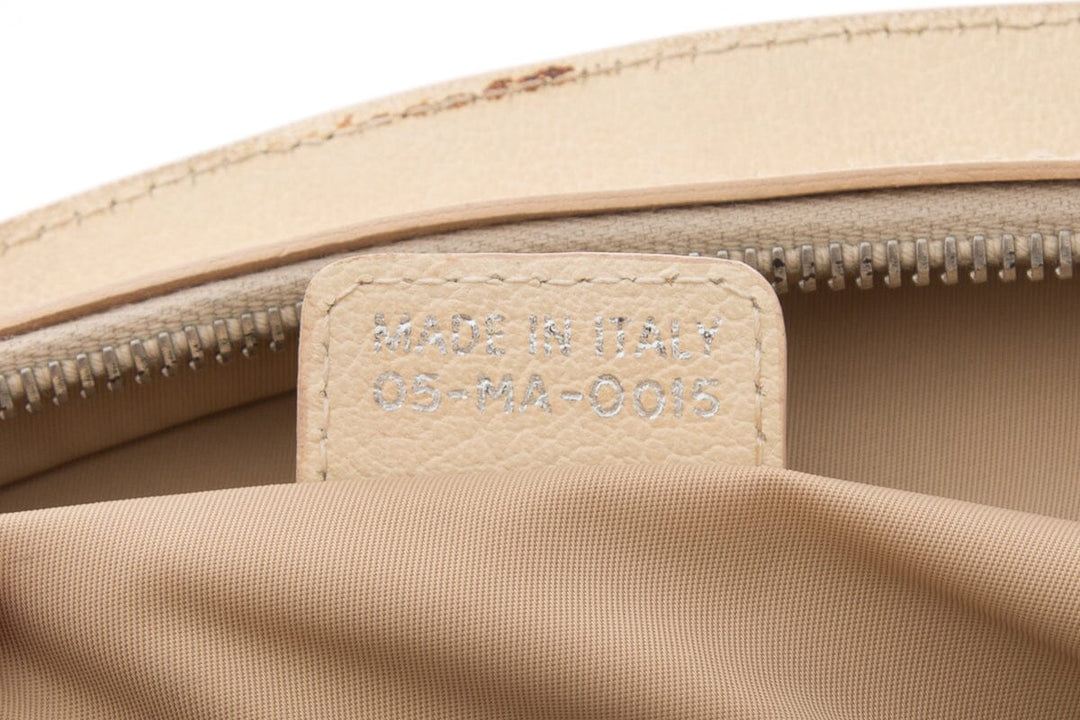 Top quality Dior Cream Monogram Canvas Trotteur Bowling Handbag