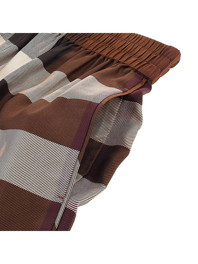 Burberry Tawney Check Silk Shorts Brown