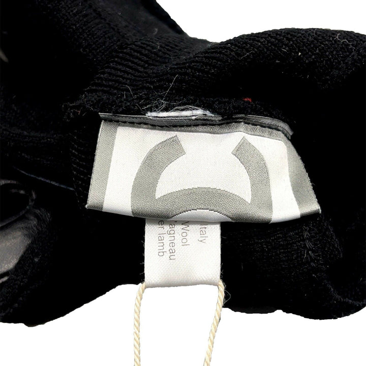 Chanel - Knit Wool Lambskin Black Leather - Sport Gloves - CC Logo - Size M