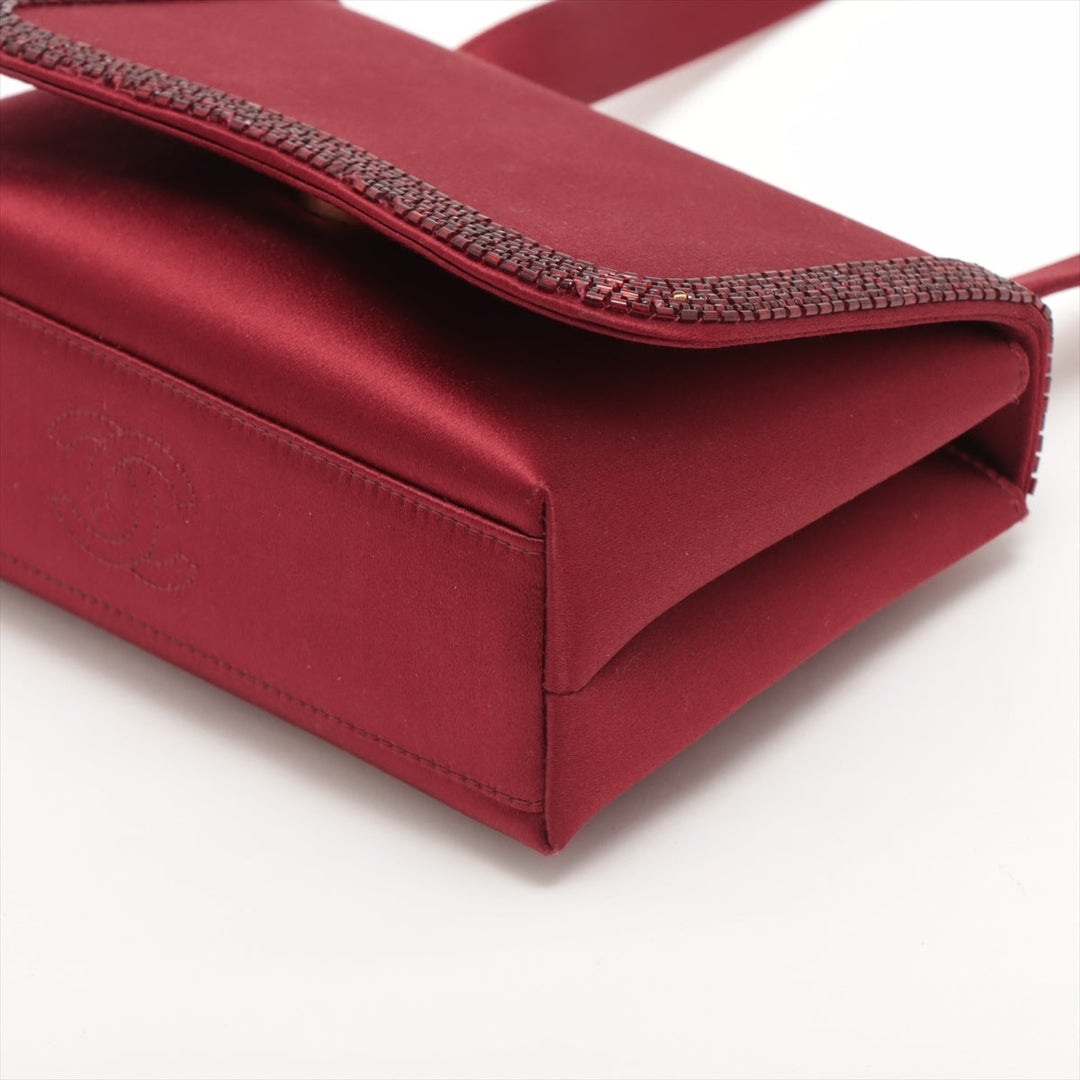 Top Quality Chanel Coco Saten Shoulder Bag Bordeaux G  5th
