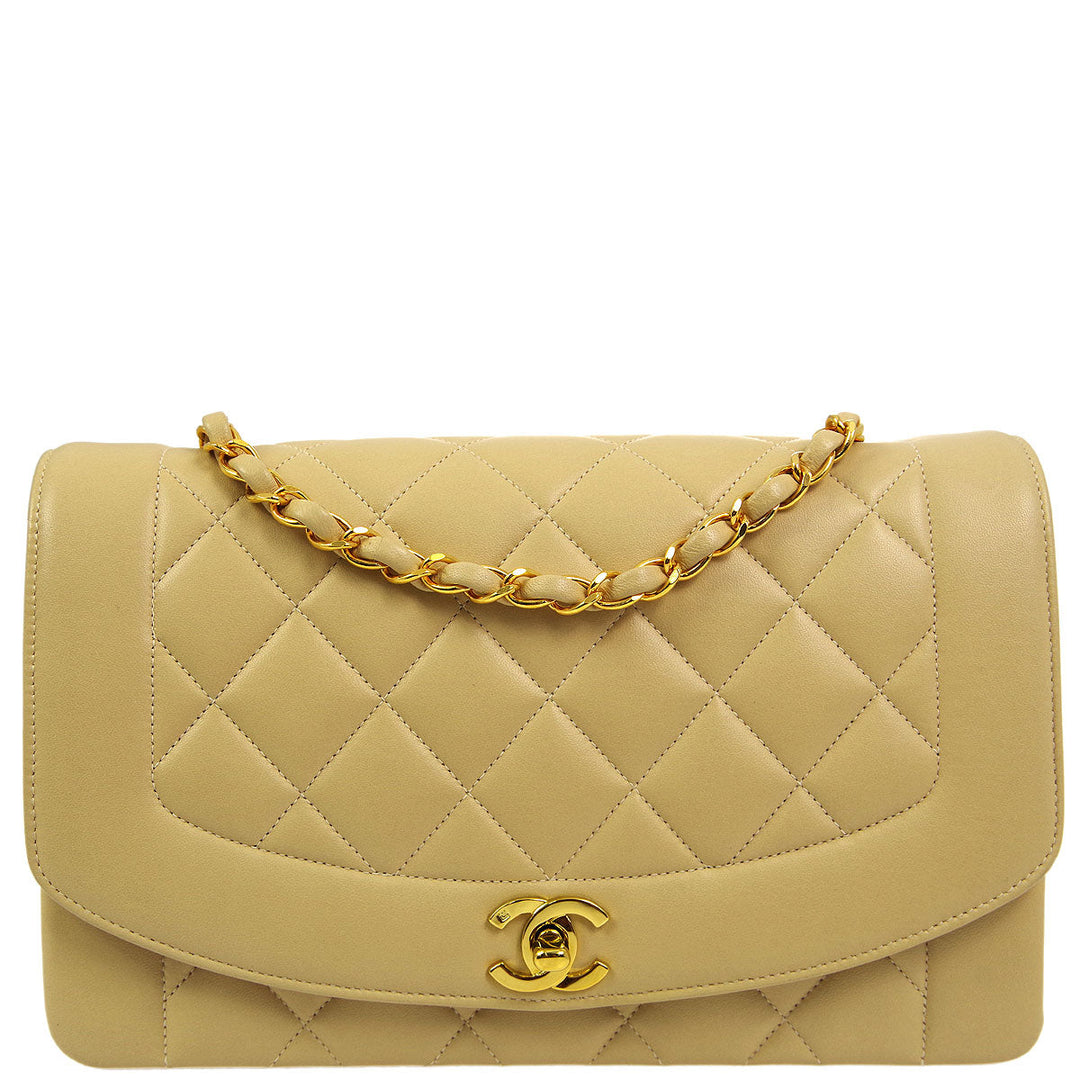 Top Quality Chanel 1994-1996 Lambskin Medium Diana Shoulder Bag