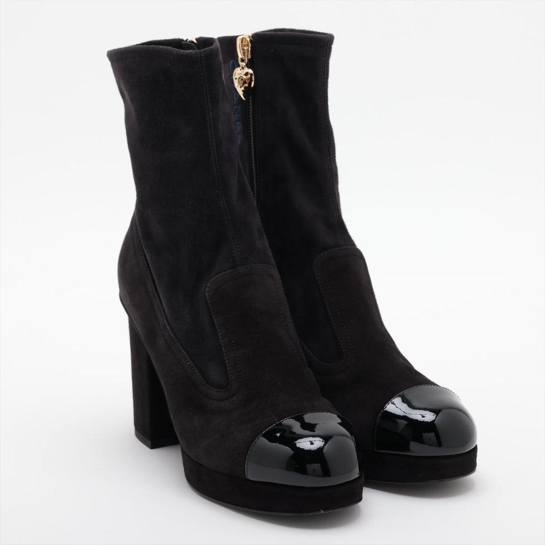 Top Quality Chanel Short Coco Boots 35.5 Ladies Black G45195