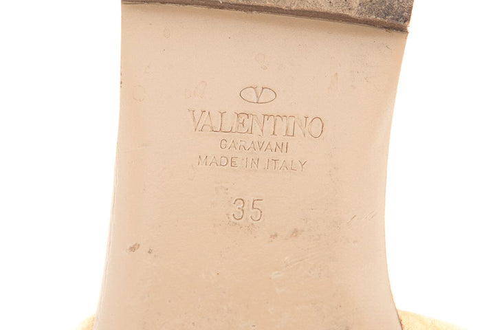 Valentino Metallic Gold Rockstud Slides SZ 35