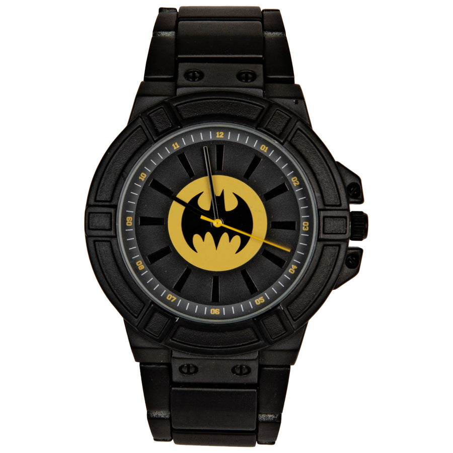 title:DC Comics Batman Classic Symbol Watch Face with Black Metal Band;color:Black