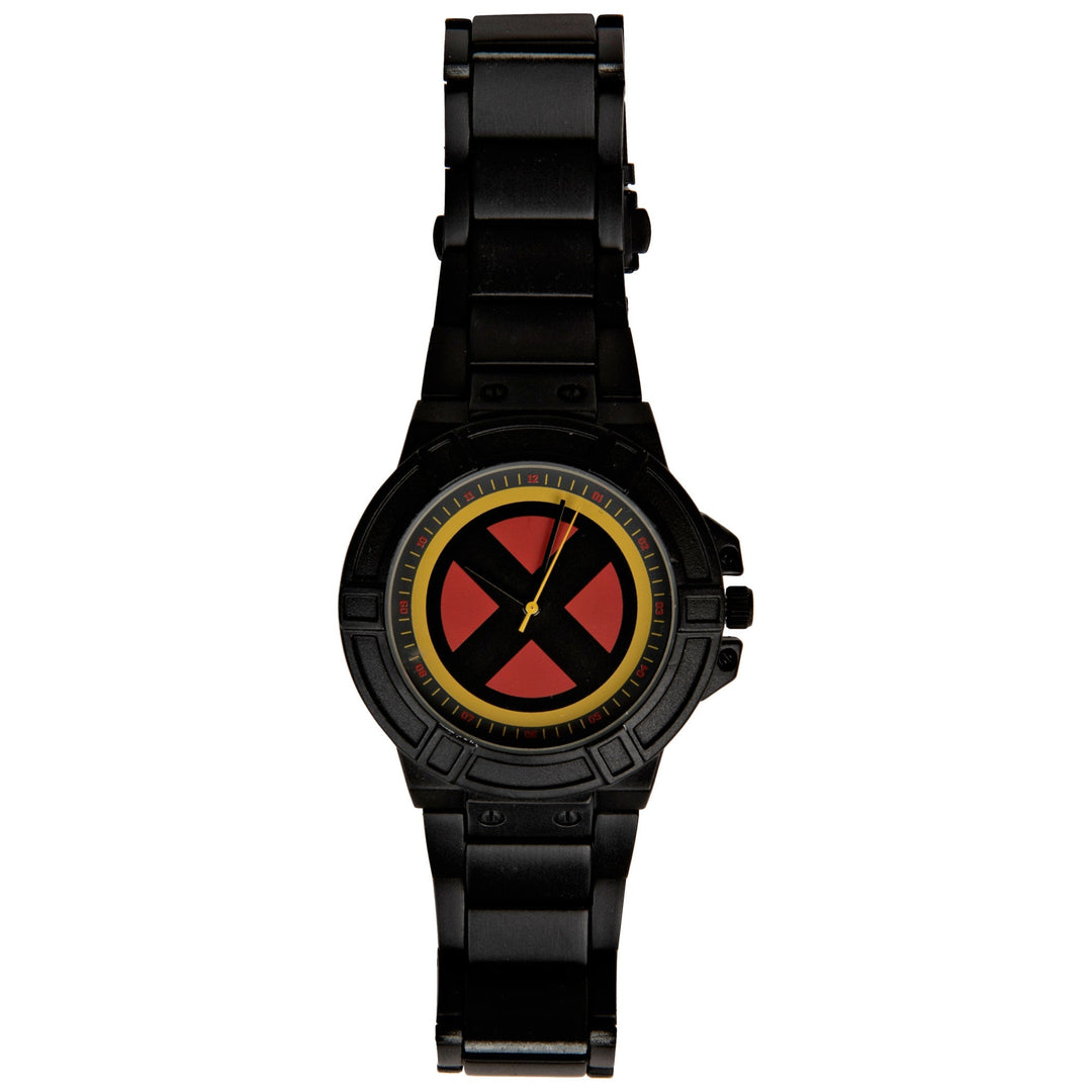 Marvel X-Men Symbol Watch Face with Black Metal Band