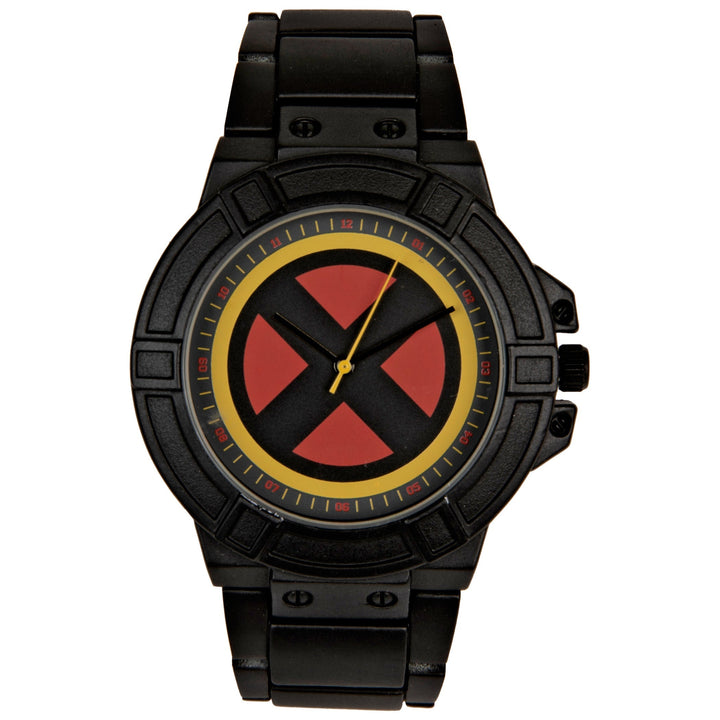 title:Marvel X-Men Symbol Watch Face with Black Metal Band;color:Black