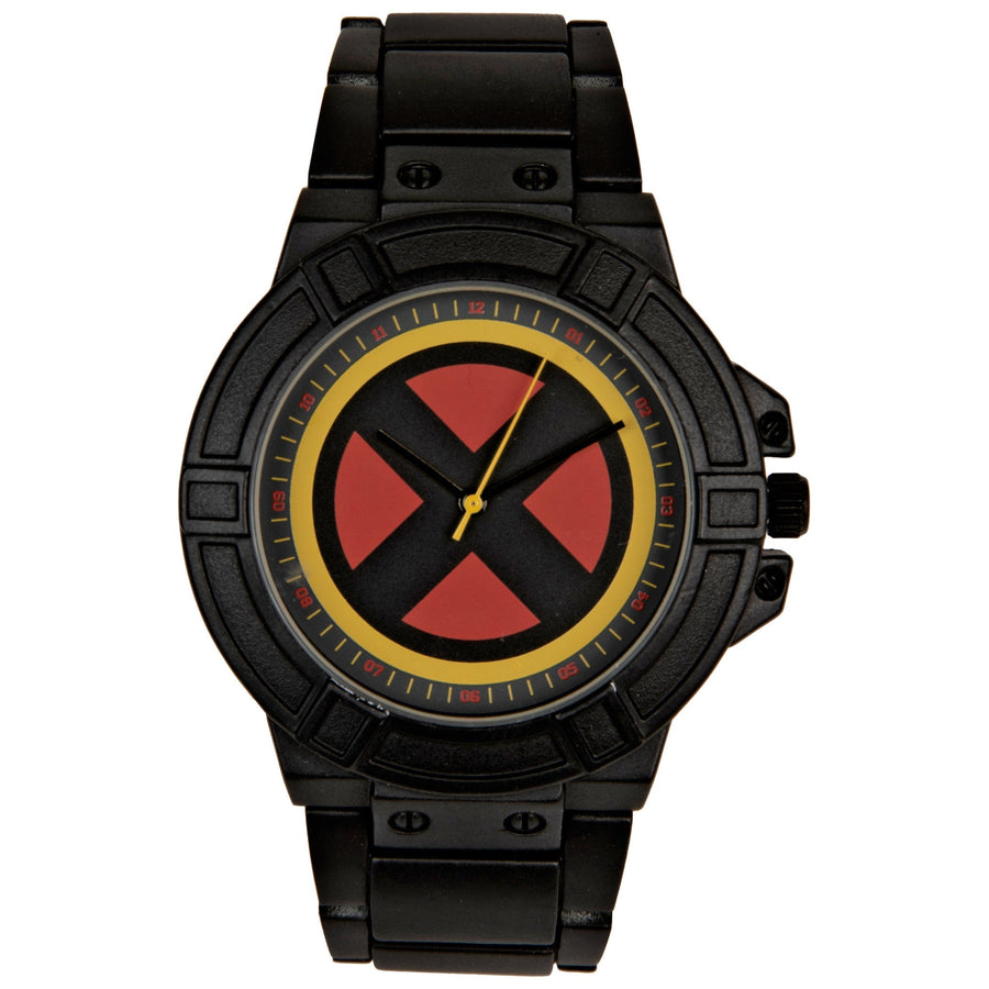 title:Marvel X-Men Symbol Watch Face with Black Metal Band;color:Black