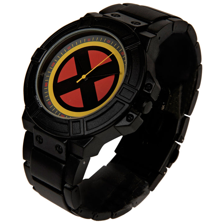 Marvel X-Men Symbol Watch Face with Black Metal Band