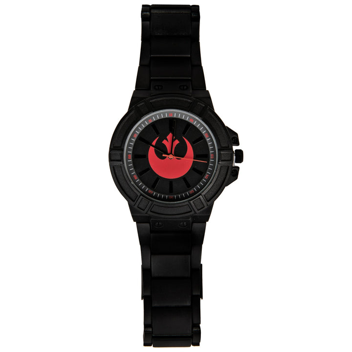 Star Wars Rebel Hope Symbol Watch Face with Black Metal Band