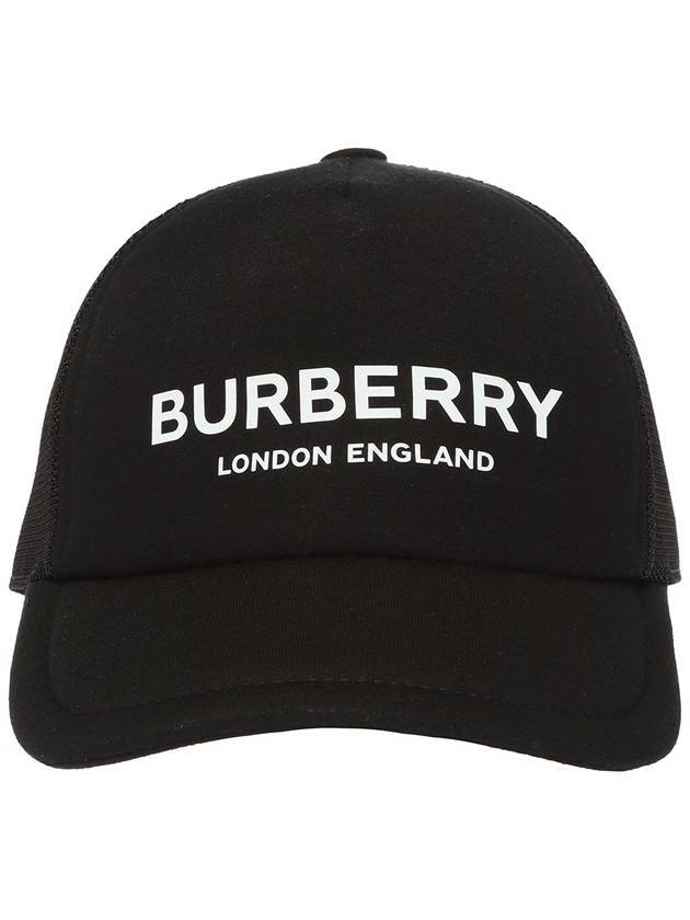 Burberry Logo Print Mesh Ball Cap Black