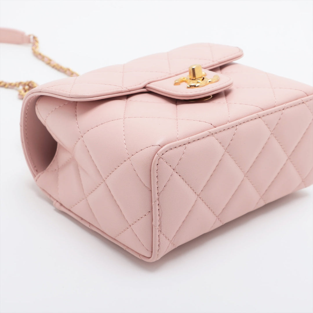 Top Quality Chanel Matrasse  Chain Shoulder Bag Pink Gold Gold  IC Chip