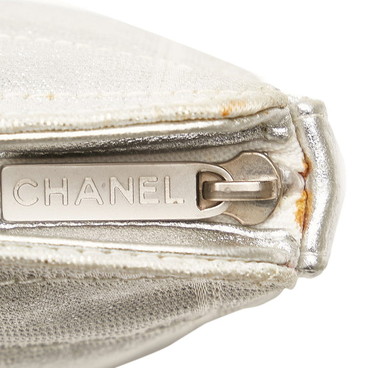 Top Quality Chanel New Label Line Porch ilver White Nylon Leather  CHANEL