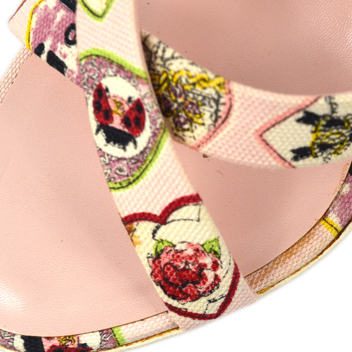 Top Quality Chanel * Pink Valentine Sandals Mules Shoes #35