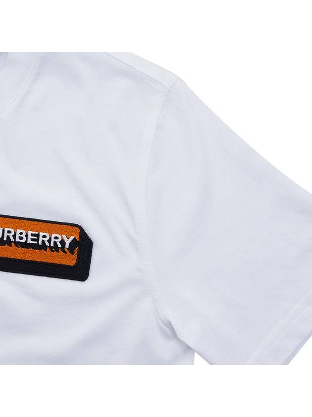 Burberry Logo Applique Cotton Short Sleeve T-Shirt White