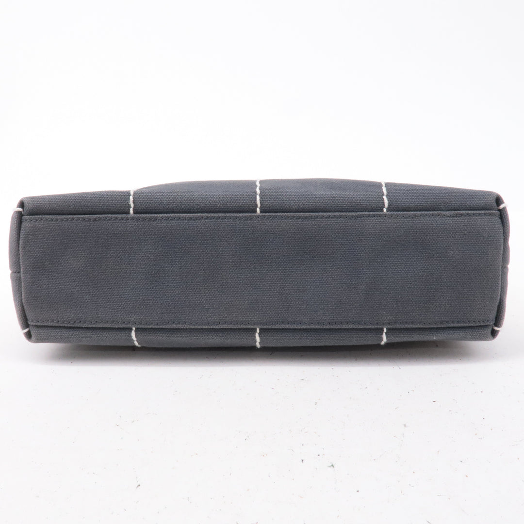 Top Quality Chanel Chocolate Bar Wild Stitch Canvas Hand Bag Gray