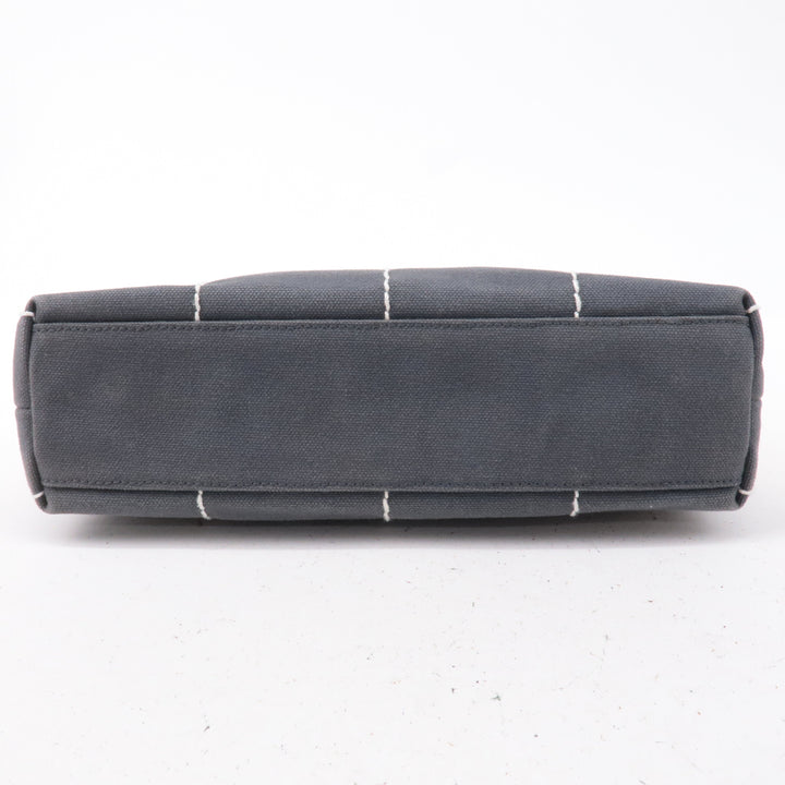 Top Quality Chanel Chocolate Bar Wild Stitch Canvas Hand Bag Gray