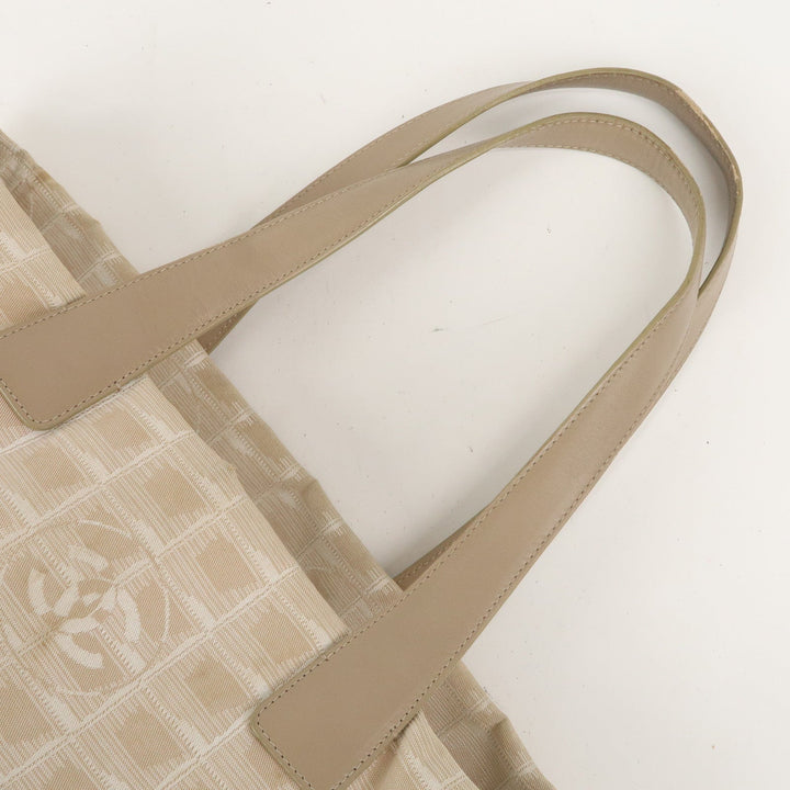 Top Quality Chanel New Travel Line Nylon Jacquard Leather Tote Bag A15991
