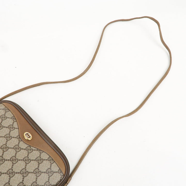 GUCCI Old Gucci GG Plus Leather Shoulder Bag Beige 97.02.068