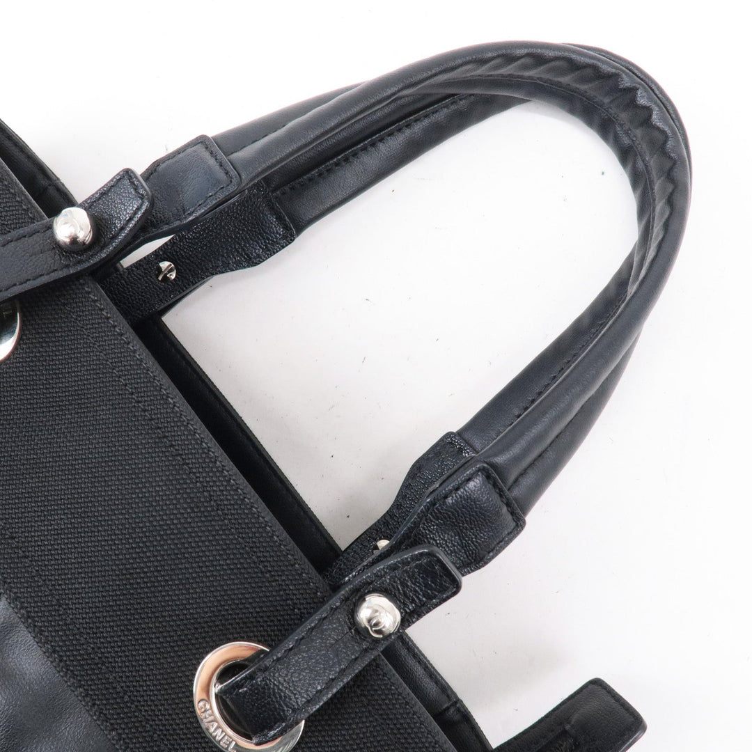 Top Quality Chanel Paris Biarritz Coated Canvas Leather Tote Bag PM A34208