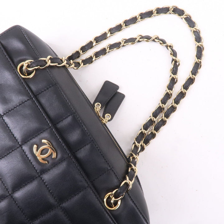 Top Quality Chanel Chocolate Bar Lamb Skin Chain Shoulder Bag Black