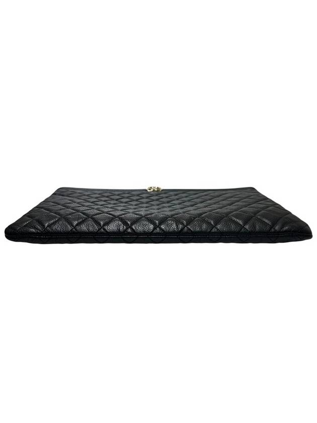 A84407 Cavier Skin Boy Vintage Gold Plated Large Clutch Chanel