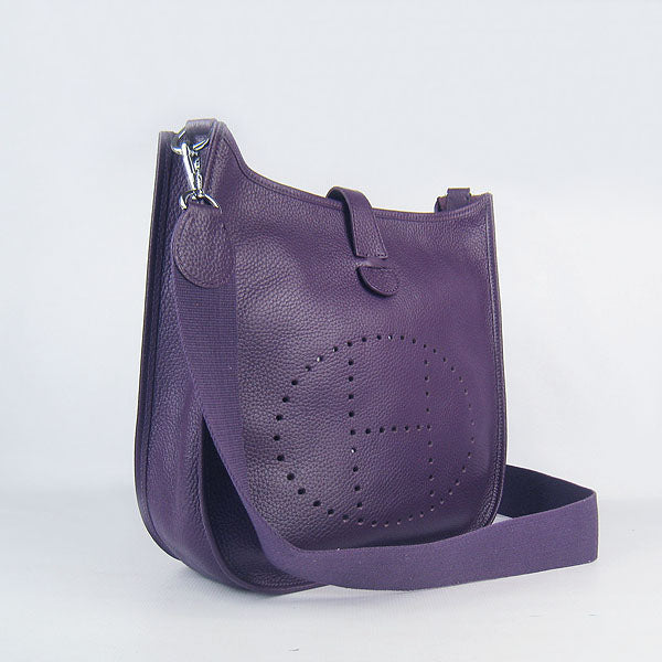 Hermes Evelyne I handbag H6309 purple silver