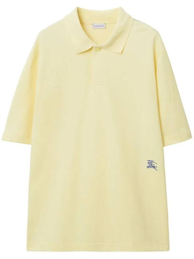 Burberry Embroidery Equestrian Knight Polo Shirt Yellow